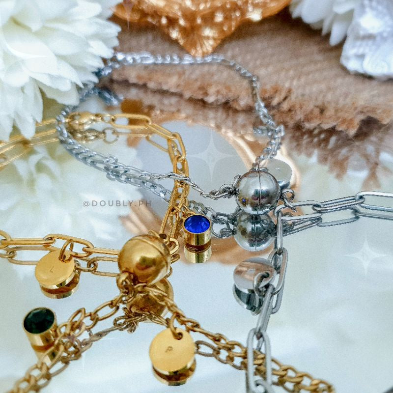 Initial Orb Link Couple Magnetic Connection Bracelet | Doubly PH