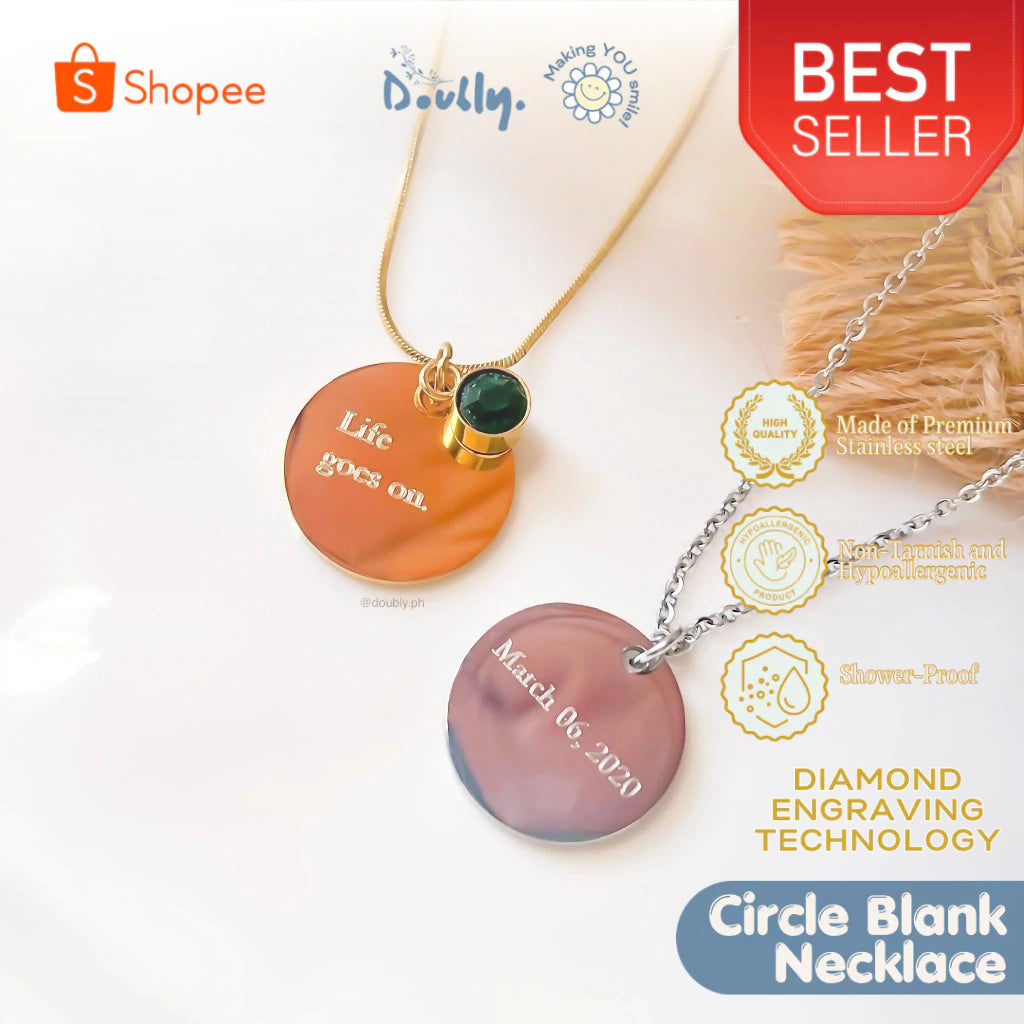 Personalized Circle Blank Necklace | Doubly PH