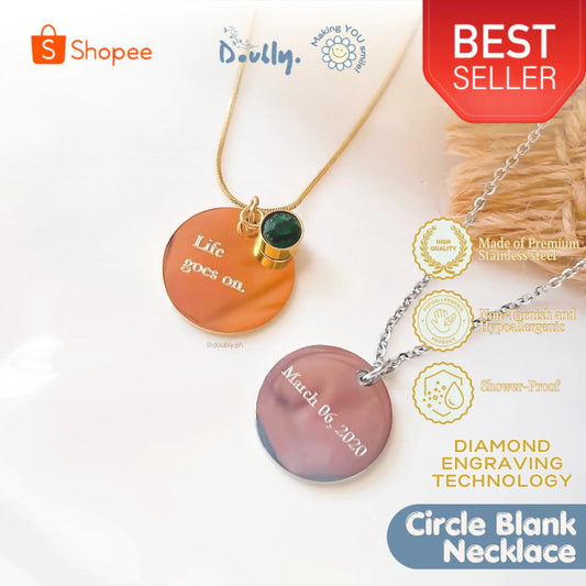 Personalized Circle Blank Necklace | Doubly PH