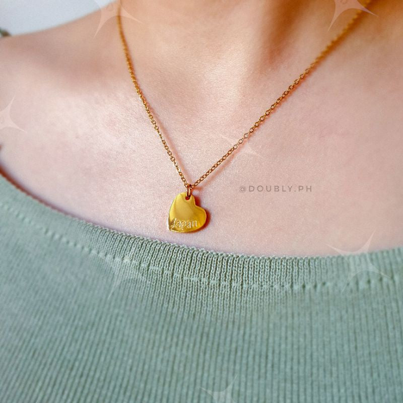 Personalized Tiny Heart Blank Necklace | Doubly PH