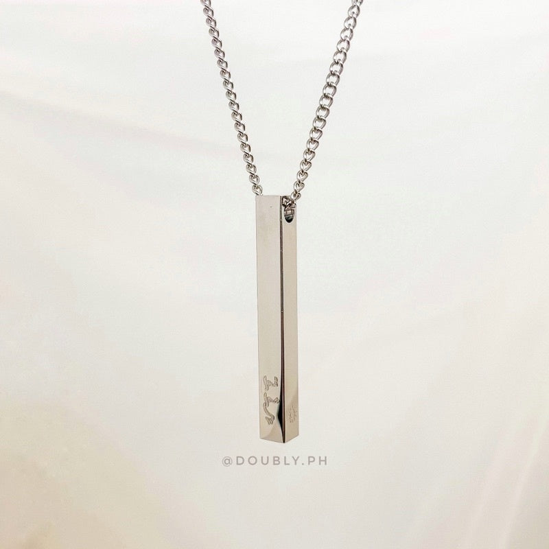 Personalized Minimalist 3D Bar Necklace | Doubly PH